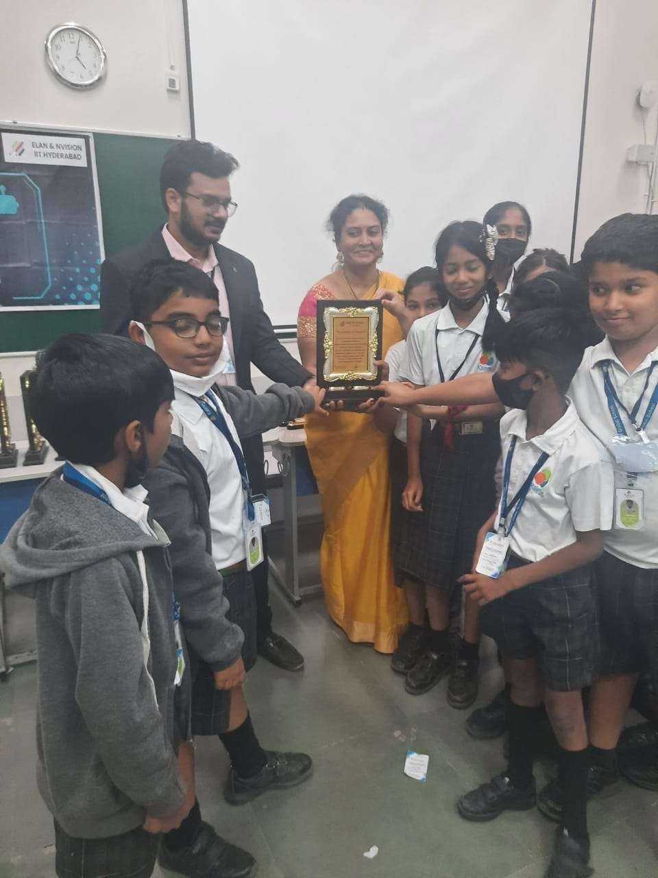Appreciation award to the School & School Principal M. Sri Lakshmi