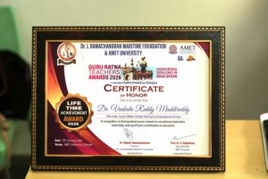 Guru Ratna – Lifetime Achievement Award 2026, for the states of Andhra Pradesh and Telangana 01