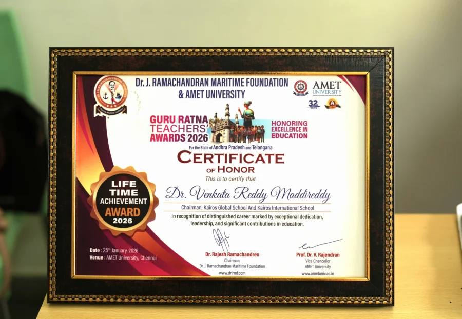 Guru Ratna – Lifetime Achievement Award 2026, for the states of Andhra Pradesh and Telangana 01