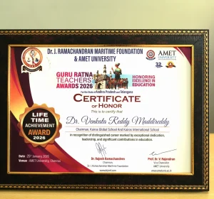 Guru Ratna – Lifetime Achievement Award 2026, for the states of Andhra Pradesh and Telangana 01